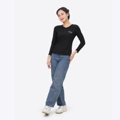 Áo thun nữ tay dài Cổ Tim chất cotton siêu mát 020p 0271