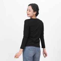 Áo thun nữ tay dài Cổ Tim chất cotton siêu mát 020p 0271