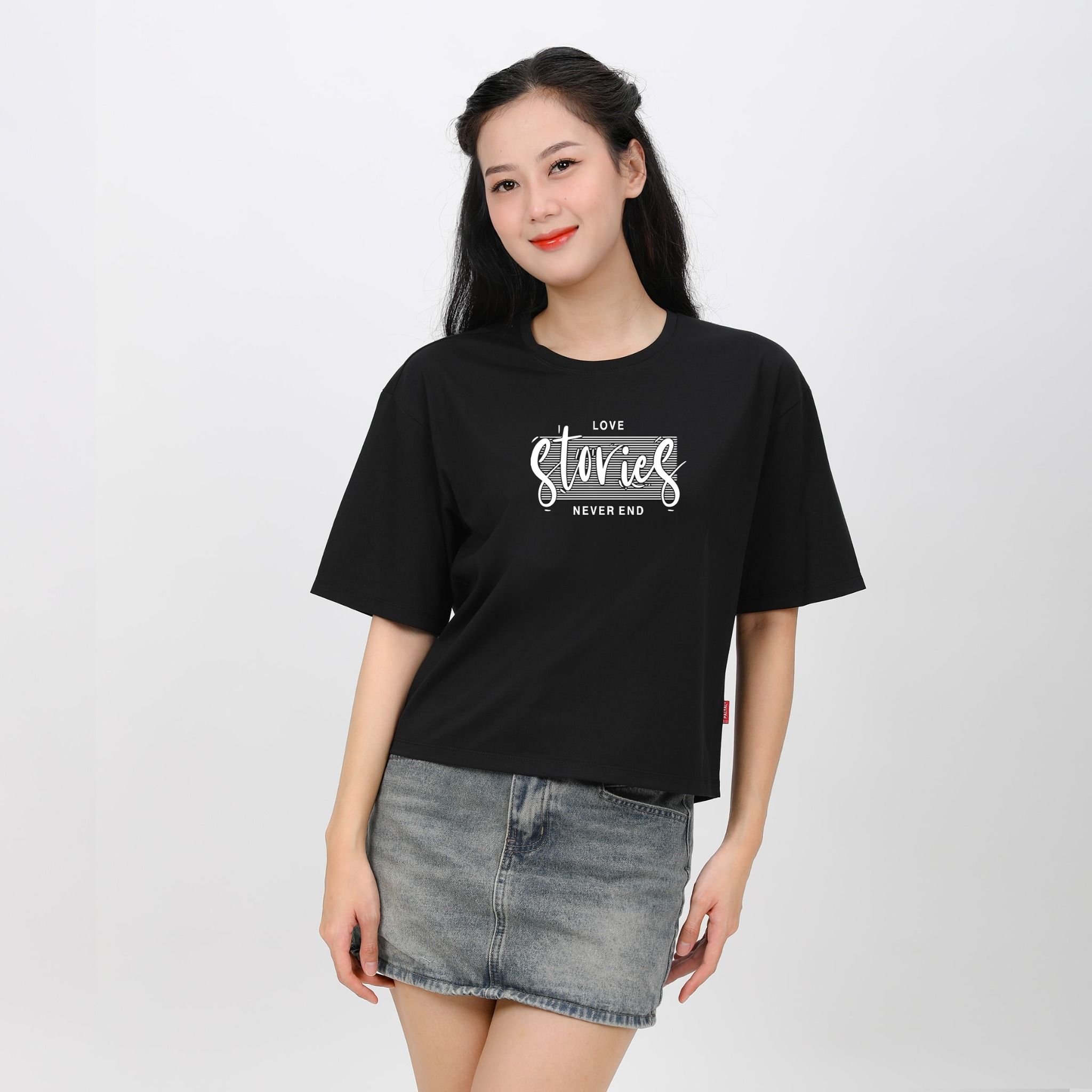 Áo thun nữ phom vuông chất cotton siêu mát 190p 0299