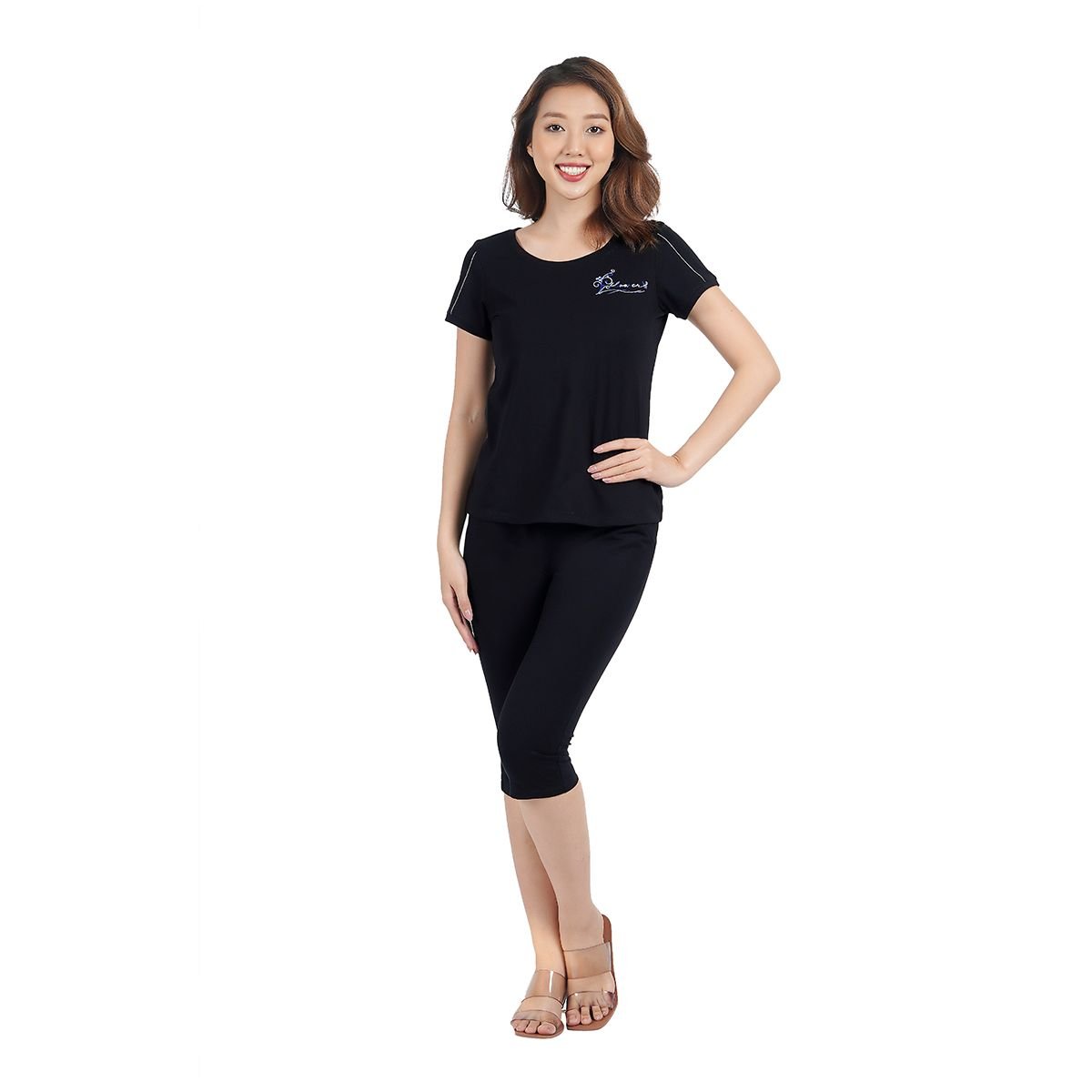 Set đồ bộ nữ kiểu quần lửng tay ngắn chất cotton siêu mát 024p 4246