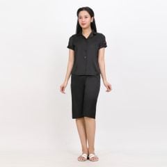 Set đồ bộ nữ kiểu quần lửng tay ngắn chất lụa nhung 264p 4315
