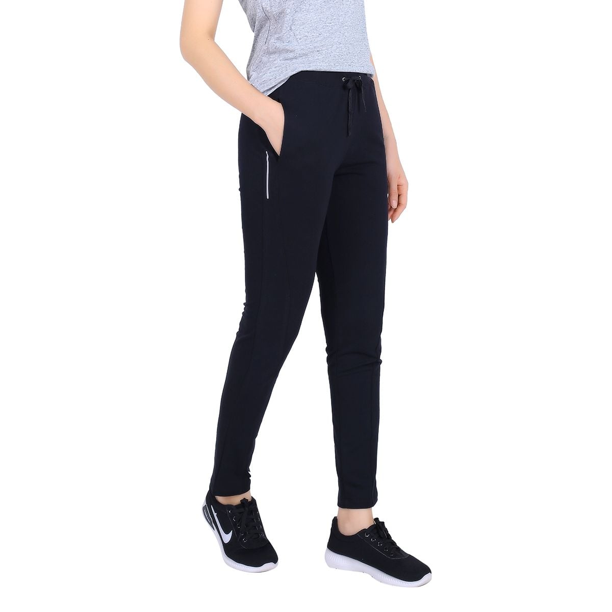 Quần thể thao nữ ống dài thun chất vảy cá cotton cvc mát 408p 8005