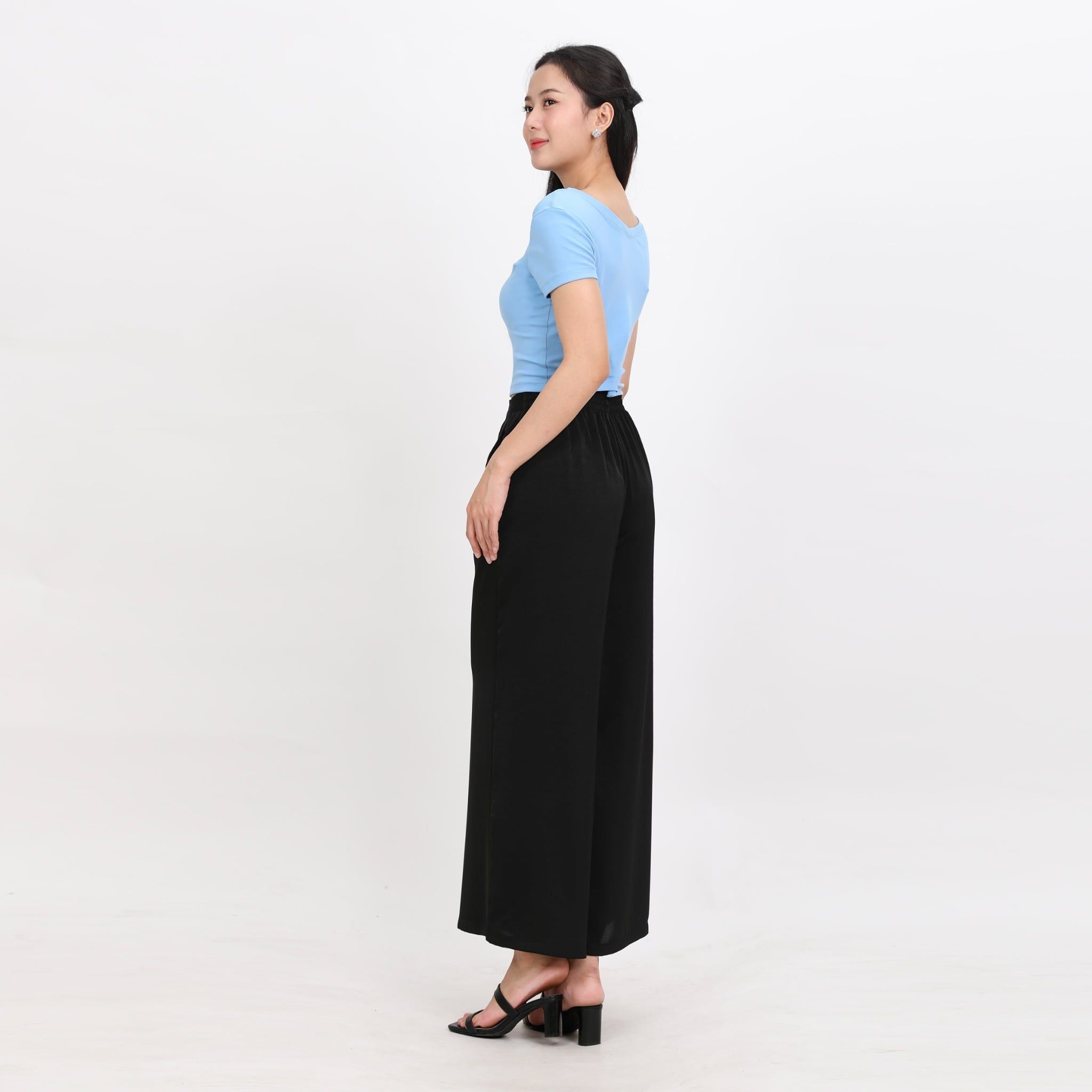 Quần dài nữ Ống Rộng Thời Trang chất lụa 588p 8524