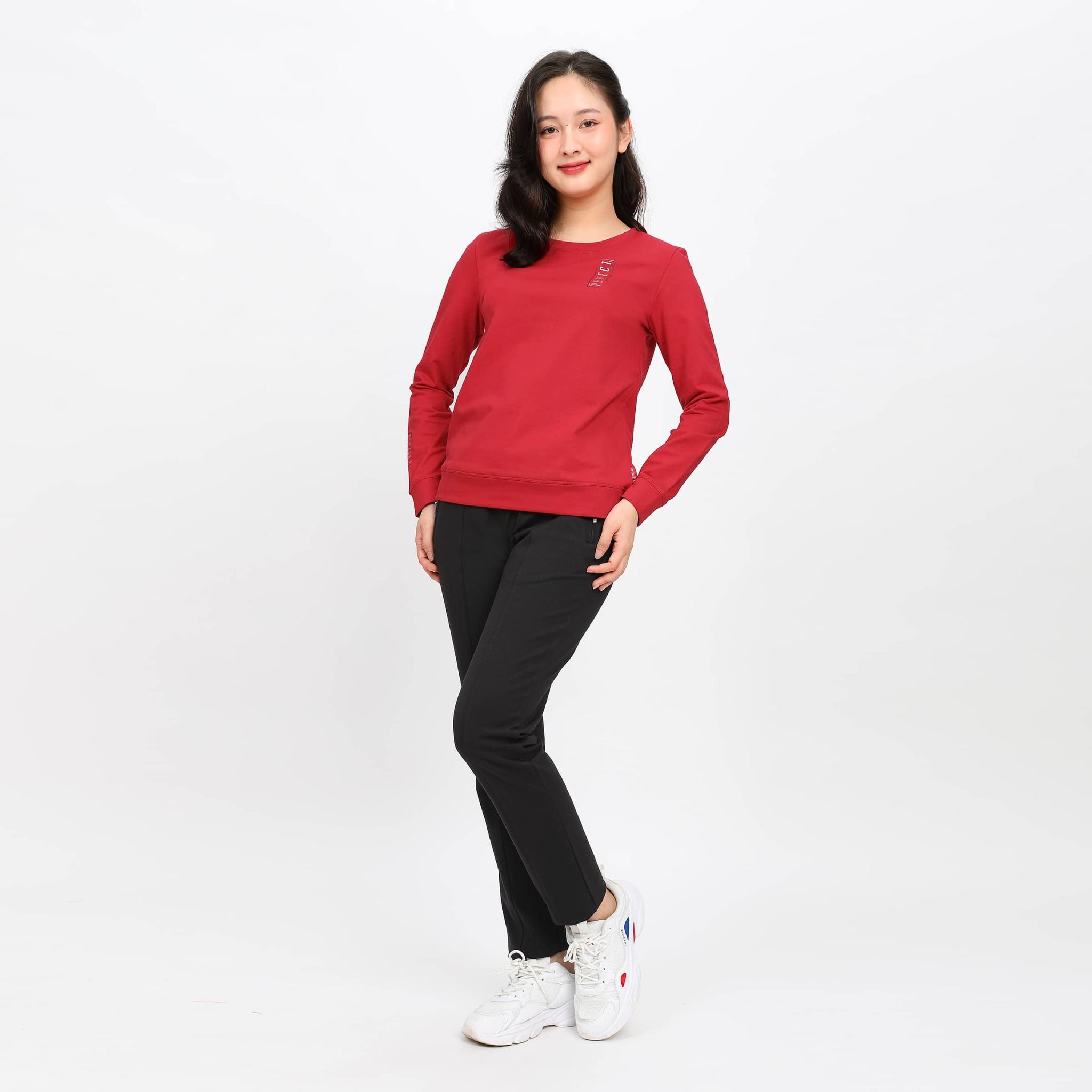 Set đồ bộ nữ kiểu quần dài tay dài chất vảy cá cotton cvc mát 403p 0140