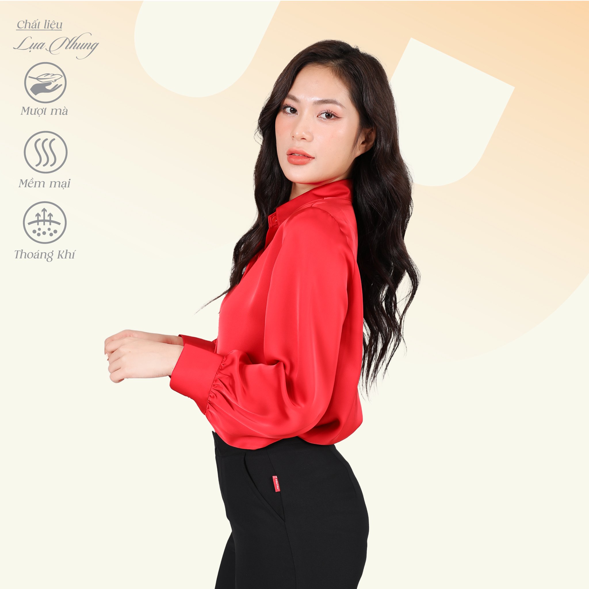 Áo Sơ Mi Tay Dài Thời Trang Chất Lụa Nhung 260p 0336
