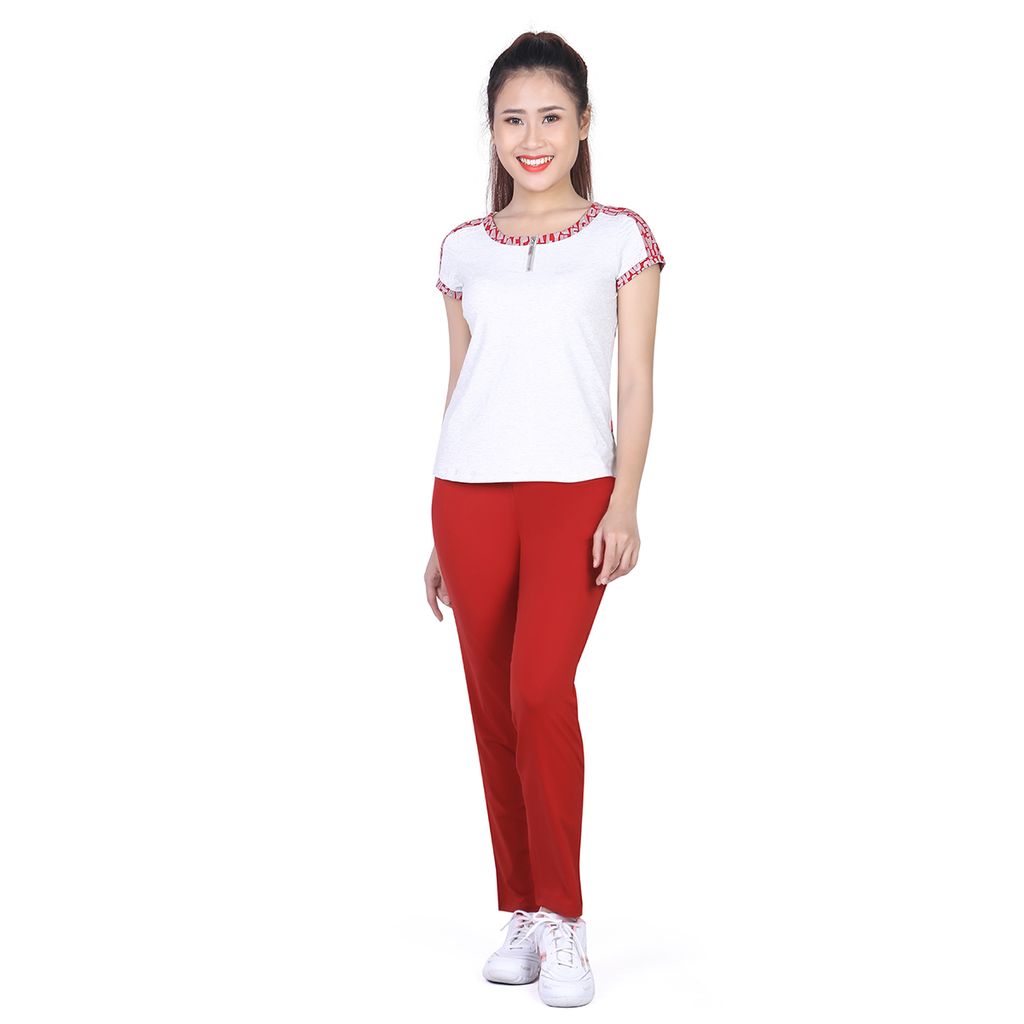 Đồ bộ nữ mặc nhà kiểu quần dài tay ngắn cotton 053p 1209