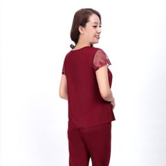Set đồ bộ nữ kiểu quần dài tay ngắn chất thun lạnh siêu bền 013p 3146
