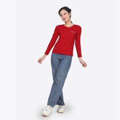 Áo thun nữ tay dài Cổ Tim chất cotton siêu mát 020p 0271