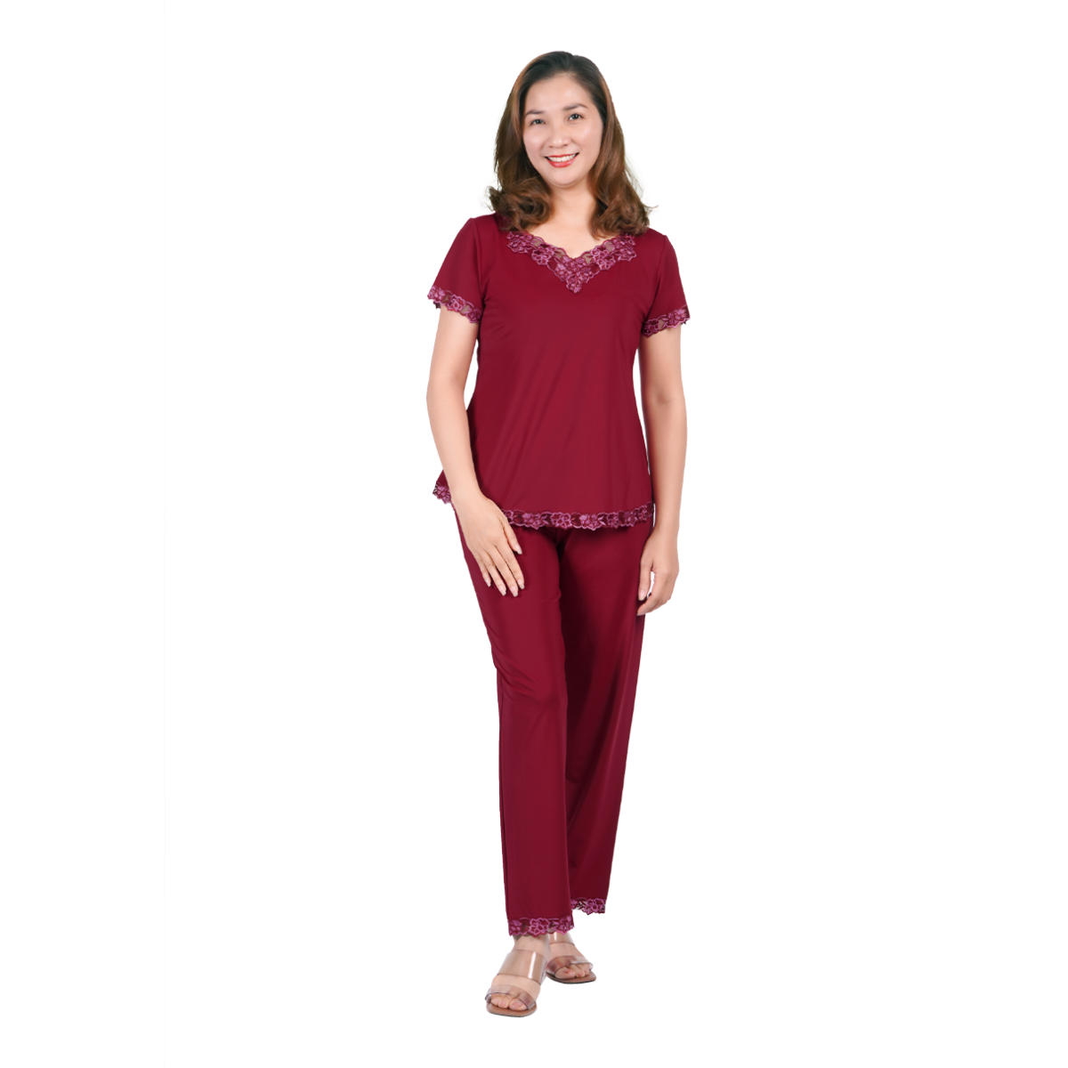 Set đồ bộ nữ kiểu siêu bền kiểu quần dài tay ngắn chất thun lạnh 013p 3304