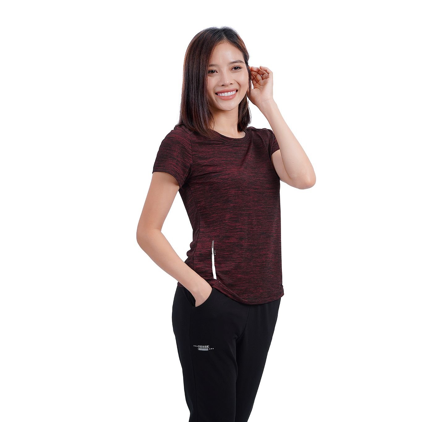 Set đồ bộ nữ kiểu quần dài tay ngắn chất melan lưới 343p 3306