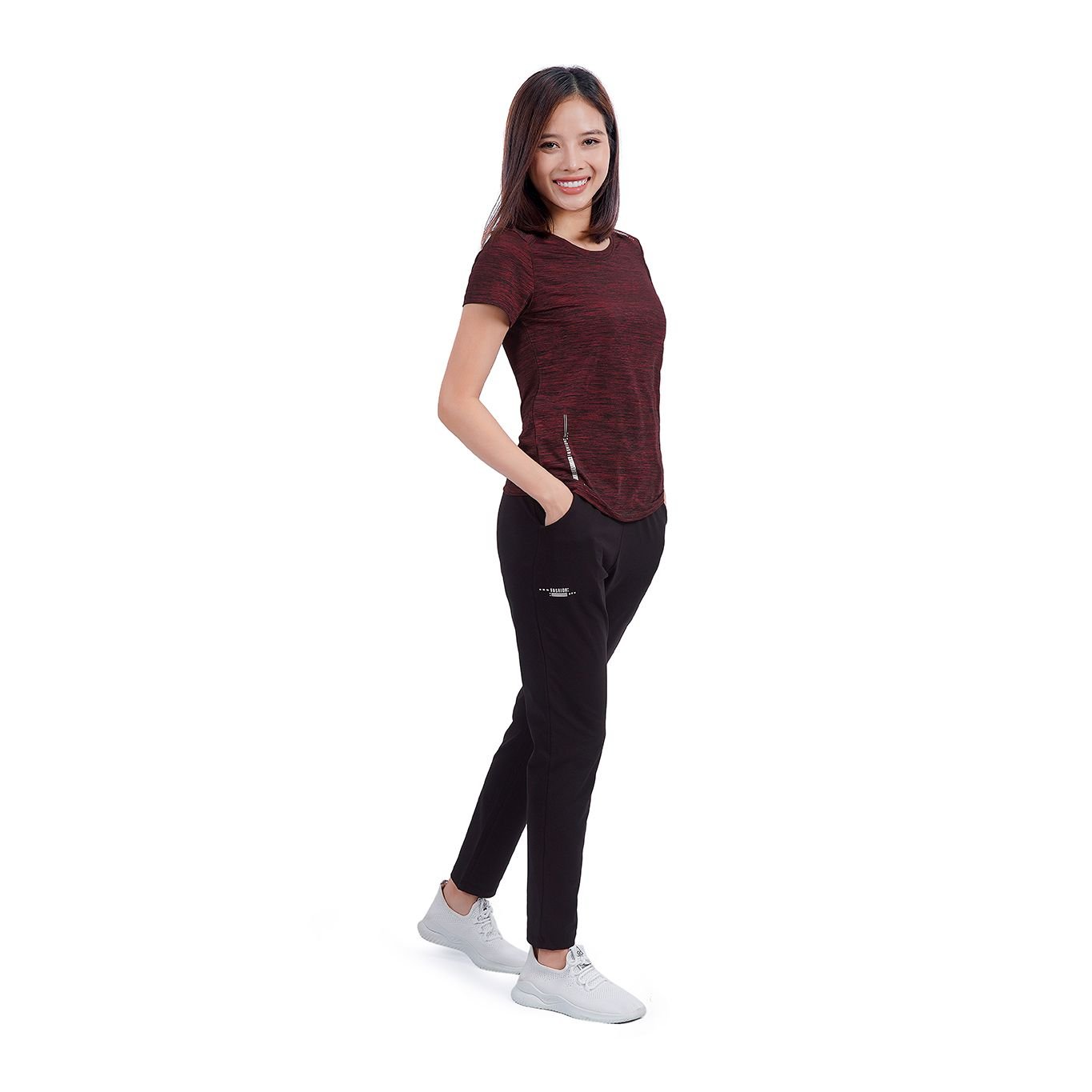 Set đồ bộ nữ kiểu quần dài tay ngắn chất melan lưới 343p 3306