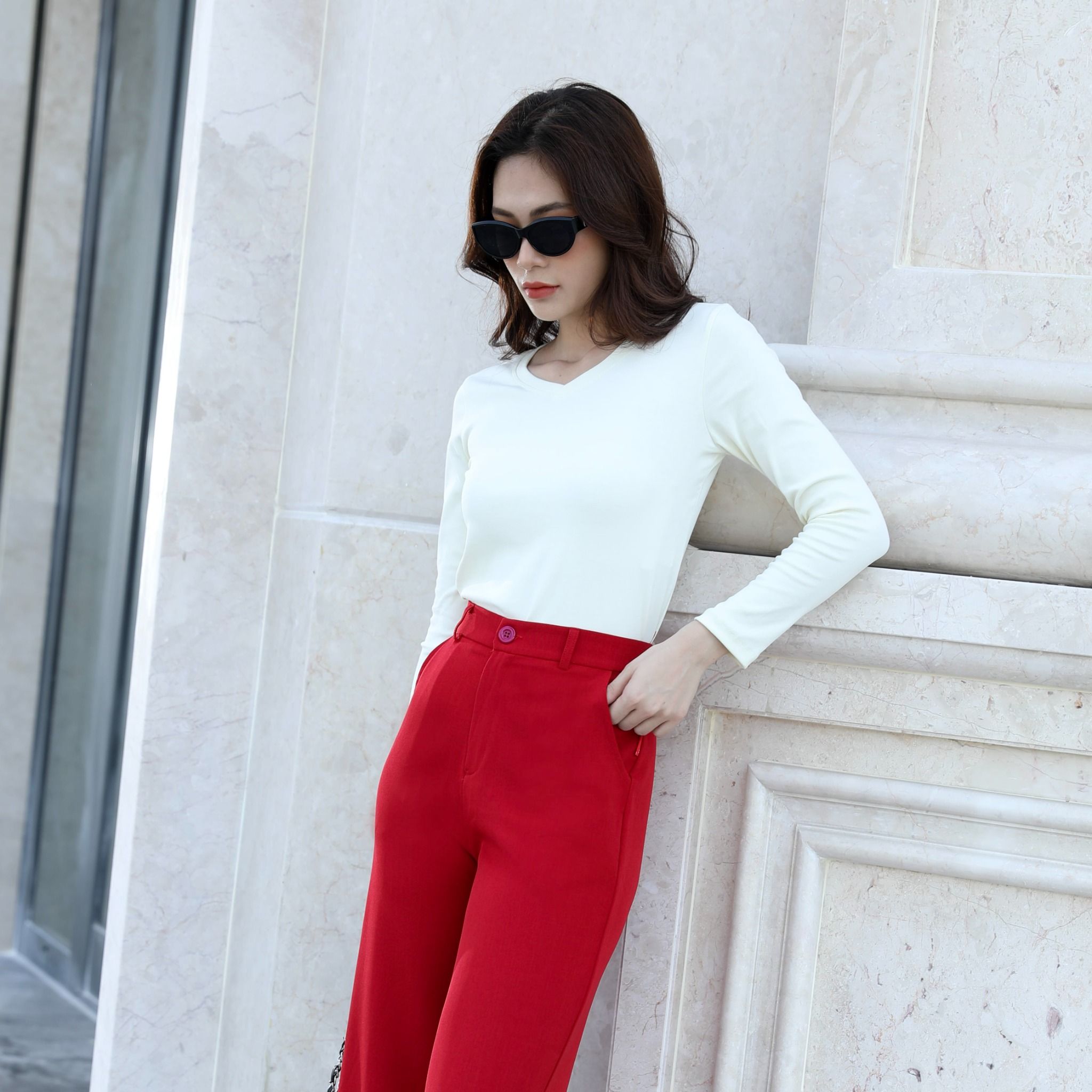 Quần dài form suông chất LYOCELL QD 578p 8523