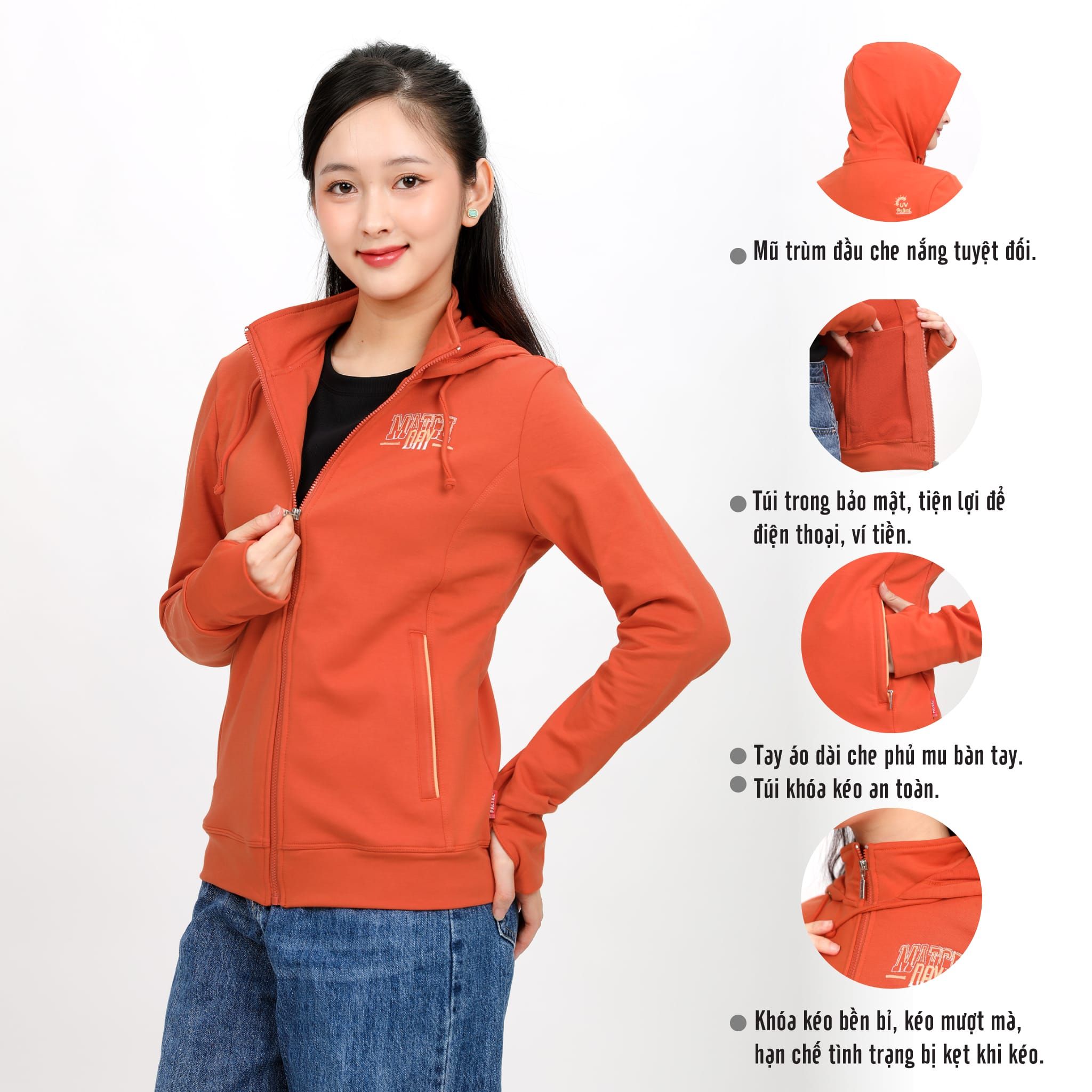 Áo khoác nữ chống nắng, chống UV chất vảy cá cotton siêu mát 431p 1284