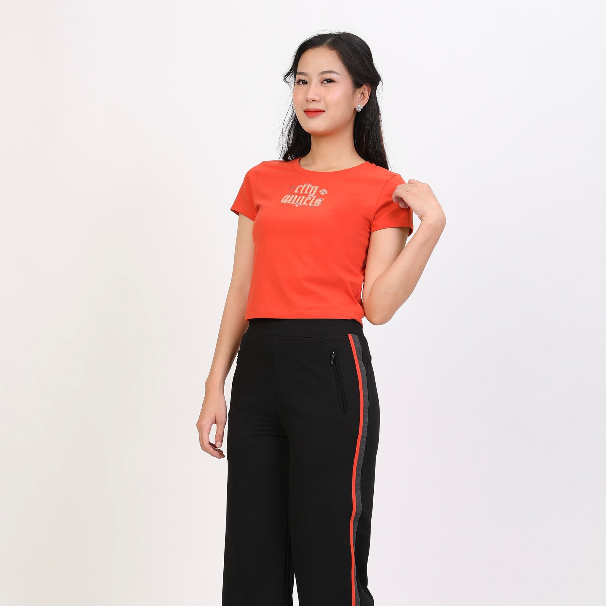 Set đồ bộ nữ kiểu quần dài tay ngắn chất vảy cá cotton cvc mát 403p 3394