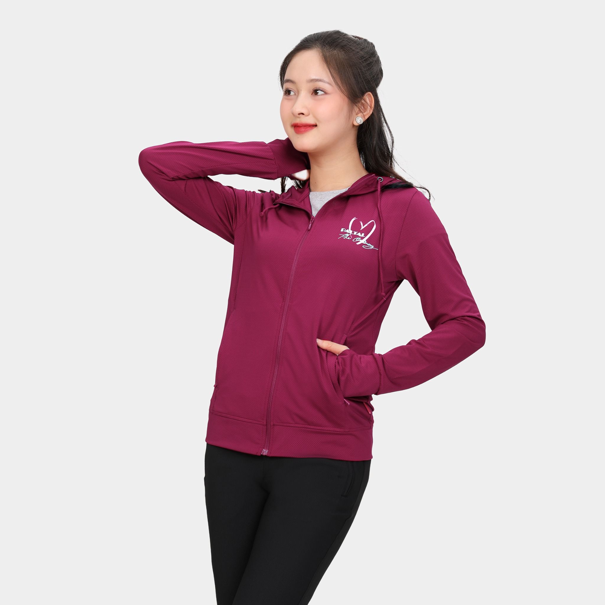 Áo khoác nữ chống nắng, chống UV chất poly thái 311p 1276