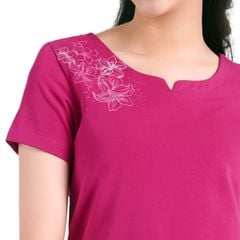 Đồ bộ mặc nhà cao cấp nữ kiểu quần dài tay ngắn cotton 023p 3316