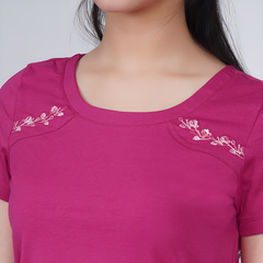 Set đồ bộ nữ kiểu quần dài tay ngắn cotton cvc mát 193p 3309