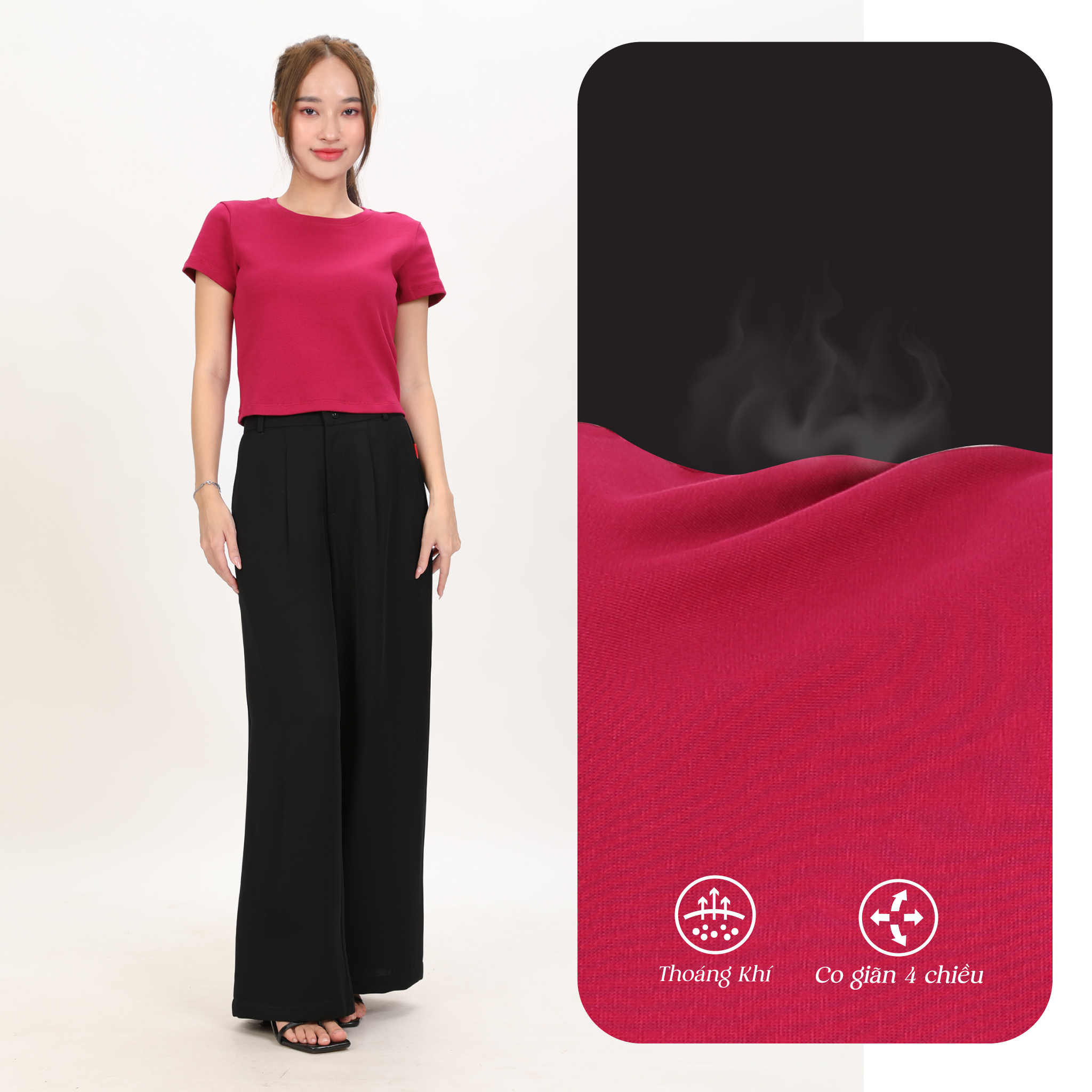 Áo Thun Croptop Tay Ngắn Chất Rib Cotton 220p 0268
