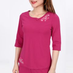 Set đồ bộ nữ kiểu quần dài tay lỡ cotton cvc mát 193p 3333