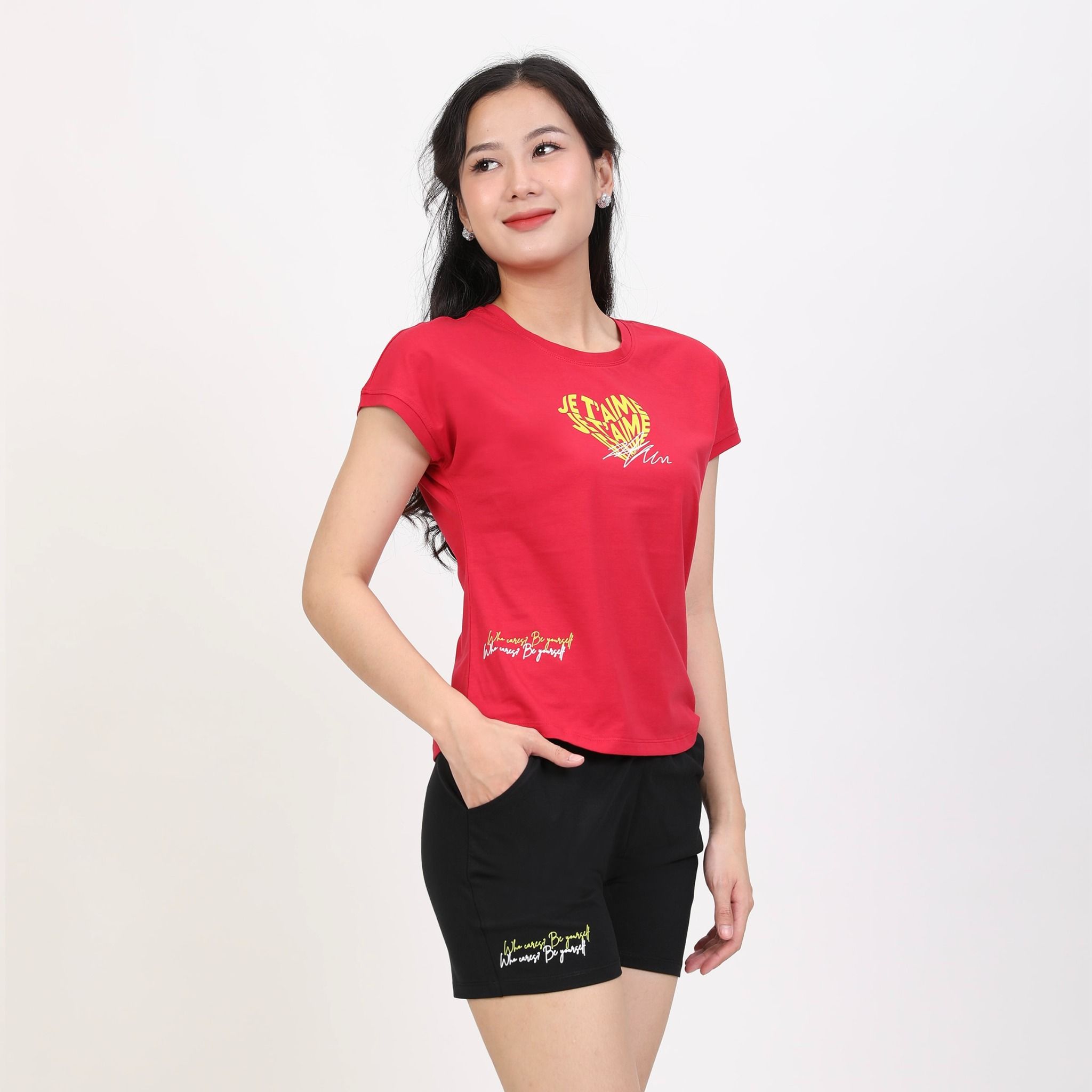 Set đồ bộ nữ kiểu quần đùi tay liền chất cotton siêu mát 025p 5205