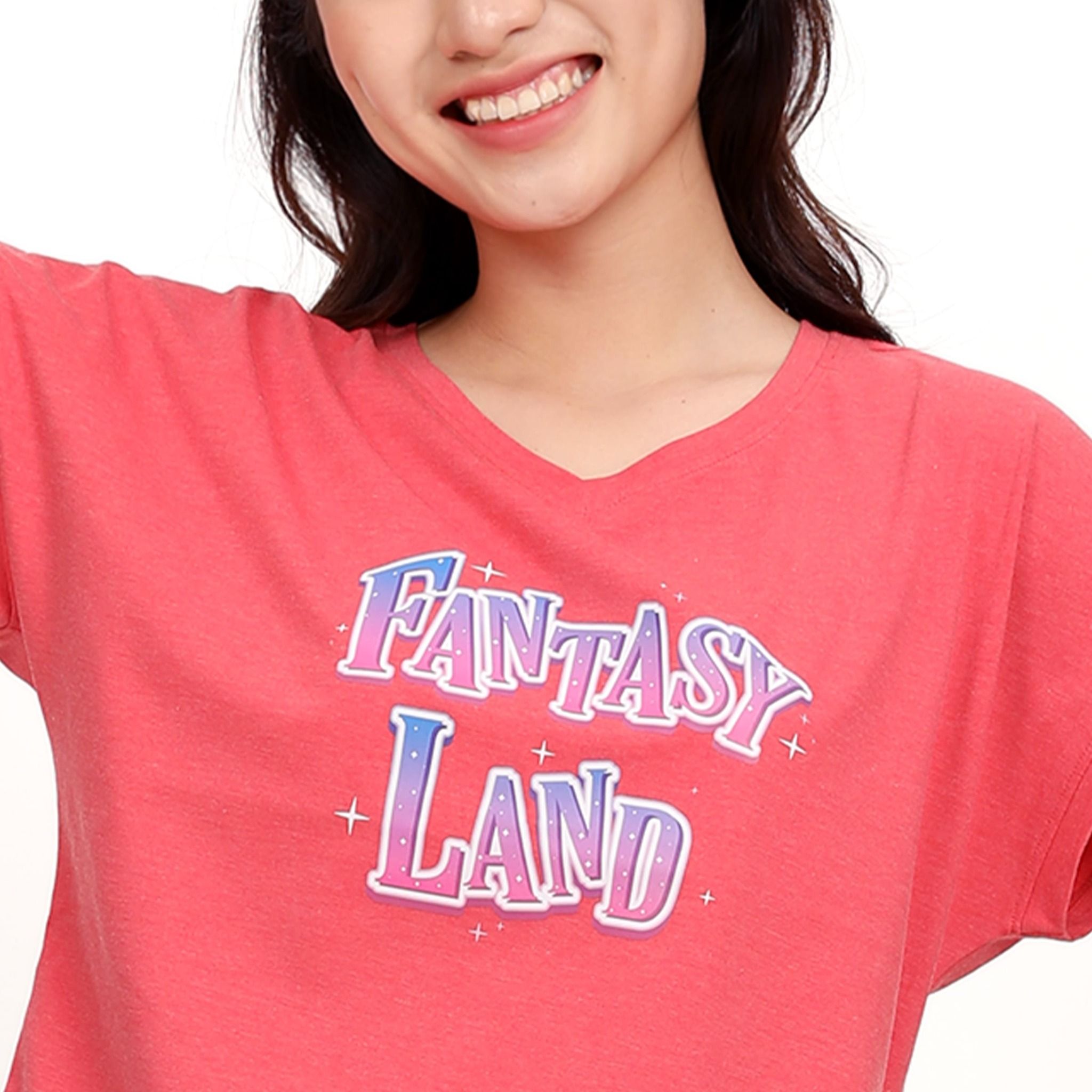 Áo thun nữ form suông chất cotton melan mát 190p 0412