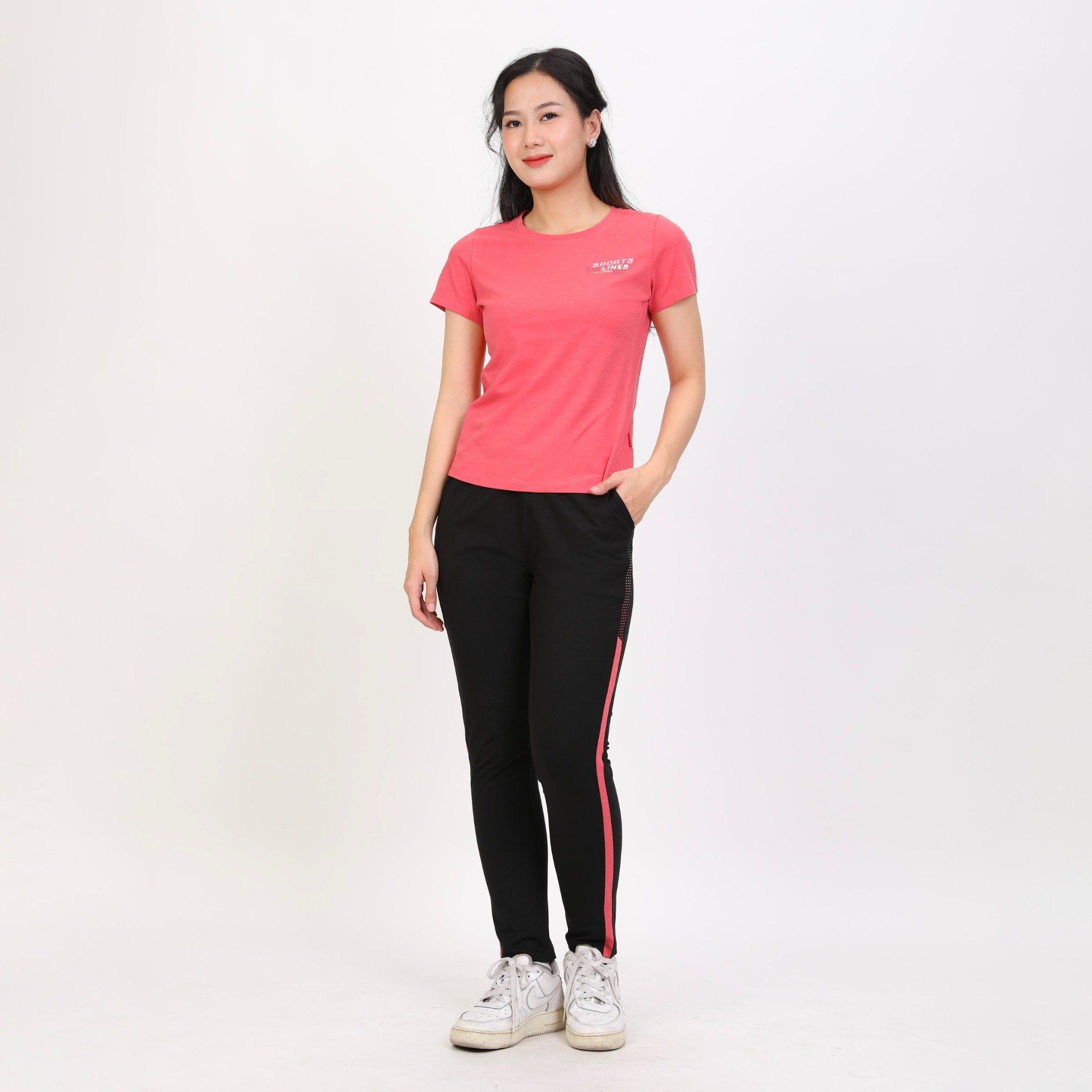 Set đồ bộ nữ kiểu quần dài tay ngắn chất cotton melan mát 193p 3393