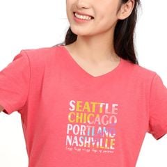 Áo thun nữ tay ngắn Form Suông Cổ Tim chất cotton siêu mát 190p 0325