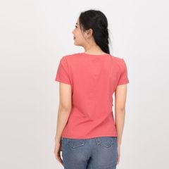 Áo thun nữ tay ngắn Form Suông Cổ Tim chất cotton siêu mát 190p 0325