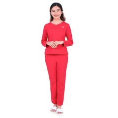 Đồ bộ nữ mặc nhà kiểu quần dài tay dài cotton 033p 3030