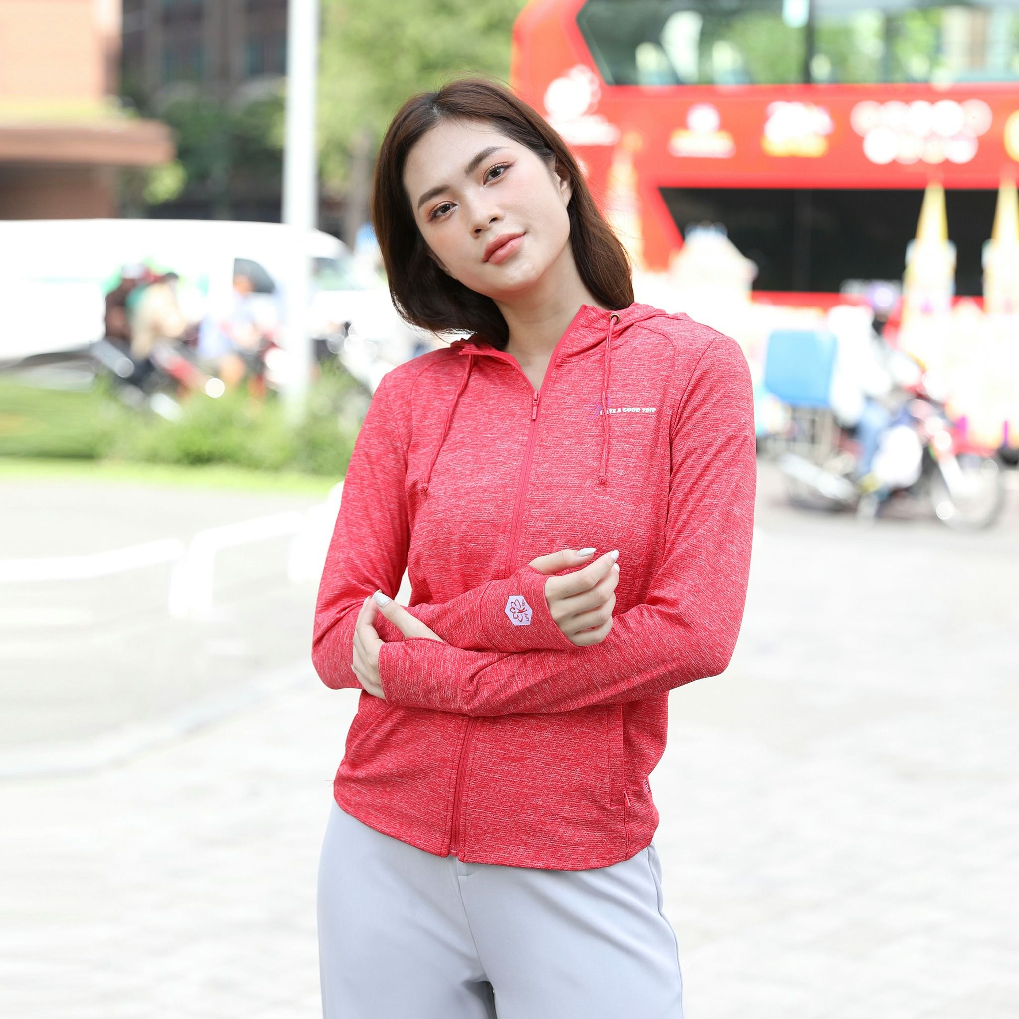 Áo khoác nữ chống nắng, chống UV chất melan lưới 341p 1303