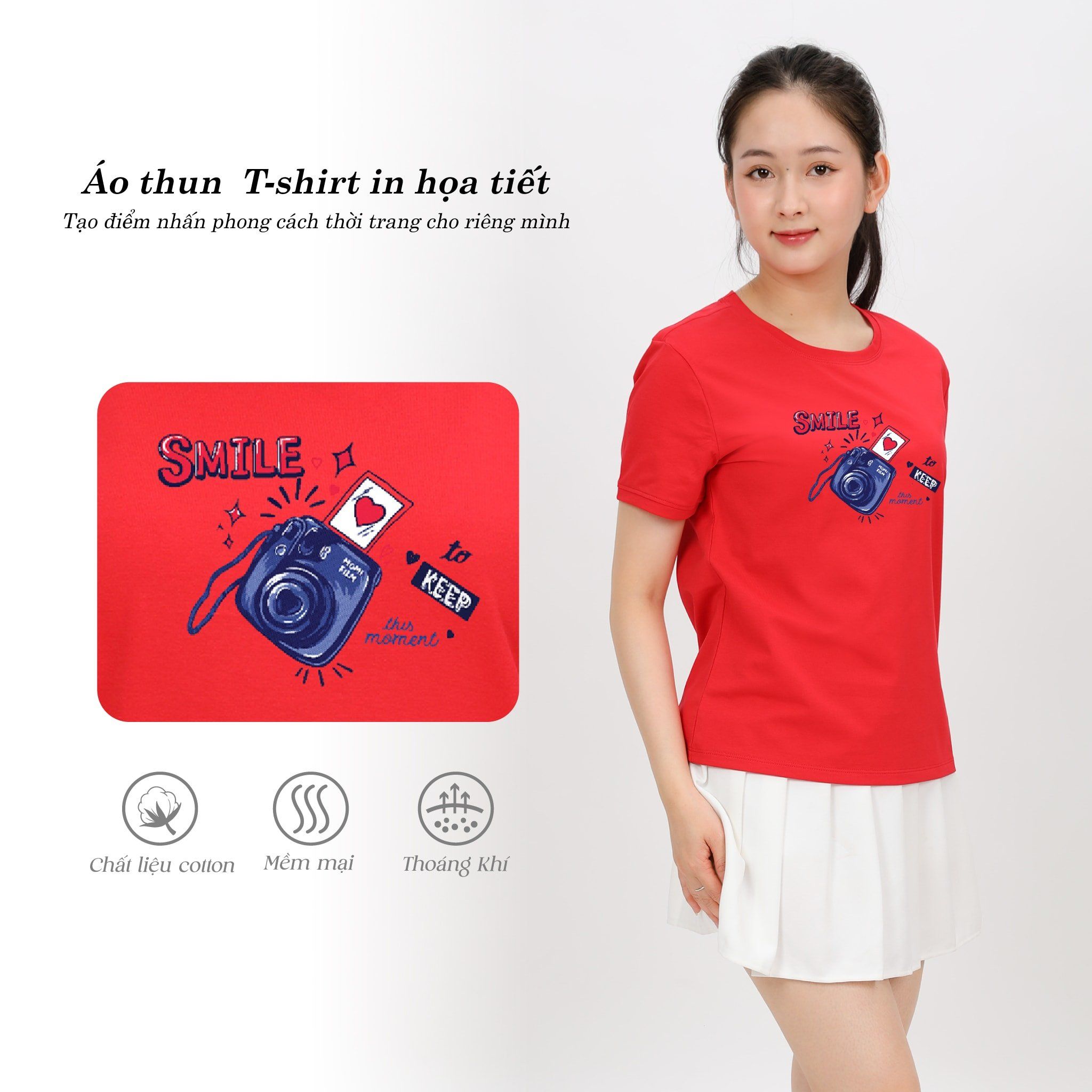 Áo thun nữ Form Basic chất cotton siêu mát 020p 0288