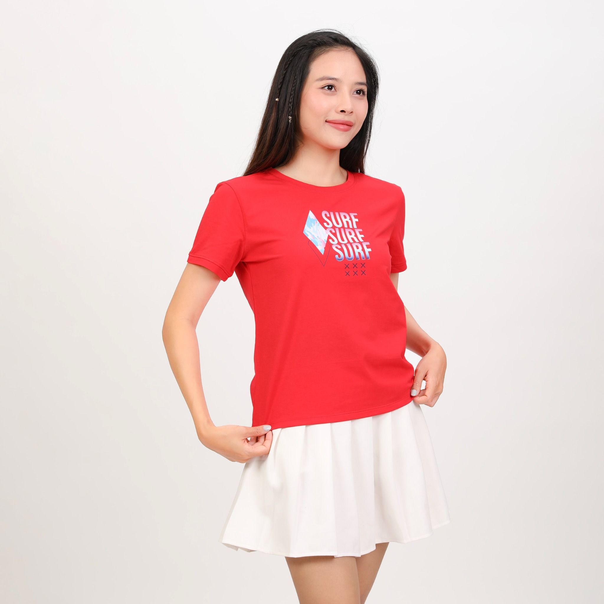 Áo thun nữ tay ngắn form cơ bản chất cotton siêu mát 020p 0306