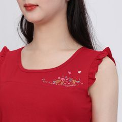 Set đồ bộ nữ kiểu quần đùi không tay chất cotton siêu mát 025p 5108