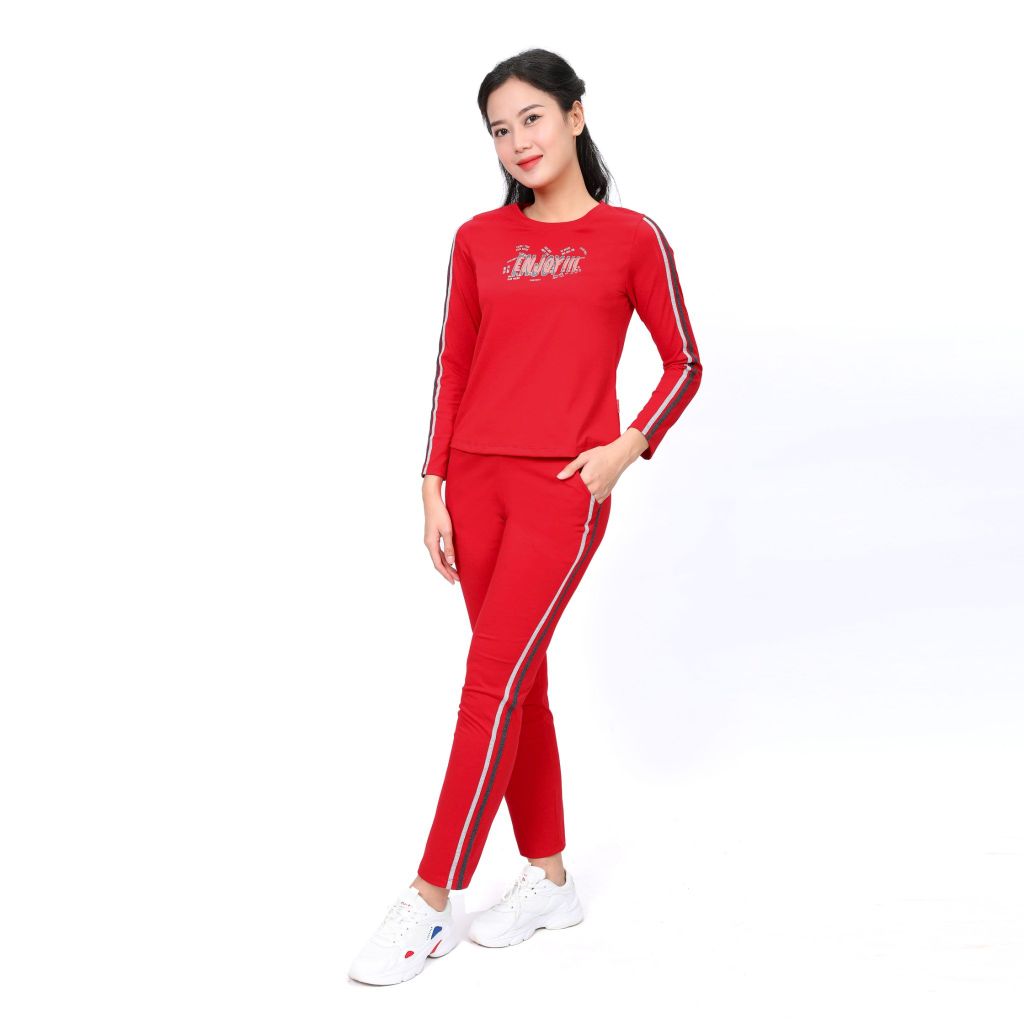 Đồ bộ nữ mặc nhà kiểu quần dài tay dài cotton 183p 3211