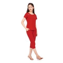 Set đồ bộ nữ kiểu quần lửng tay ngắn chất cotton siêu mát 024p 4241
