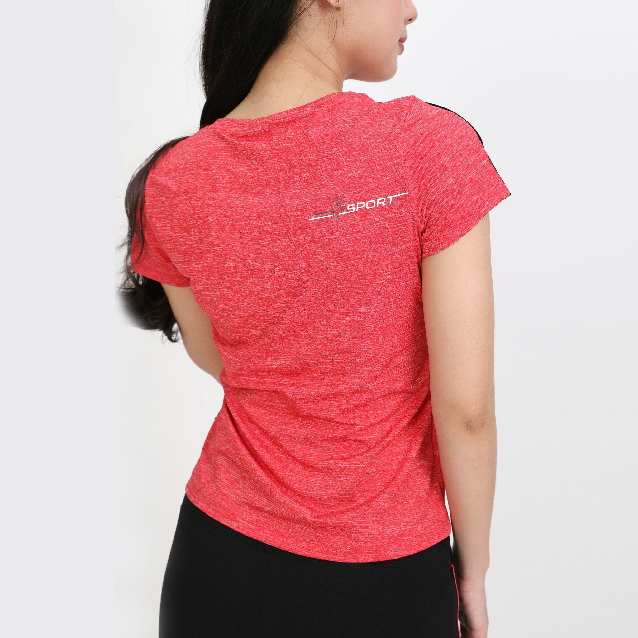 Bộ nữ thể thao tập gym, yoga kiểu quần lửng tay ngắn 3 trong 1 chất melan lưới 344p 4303