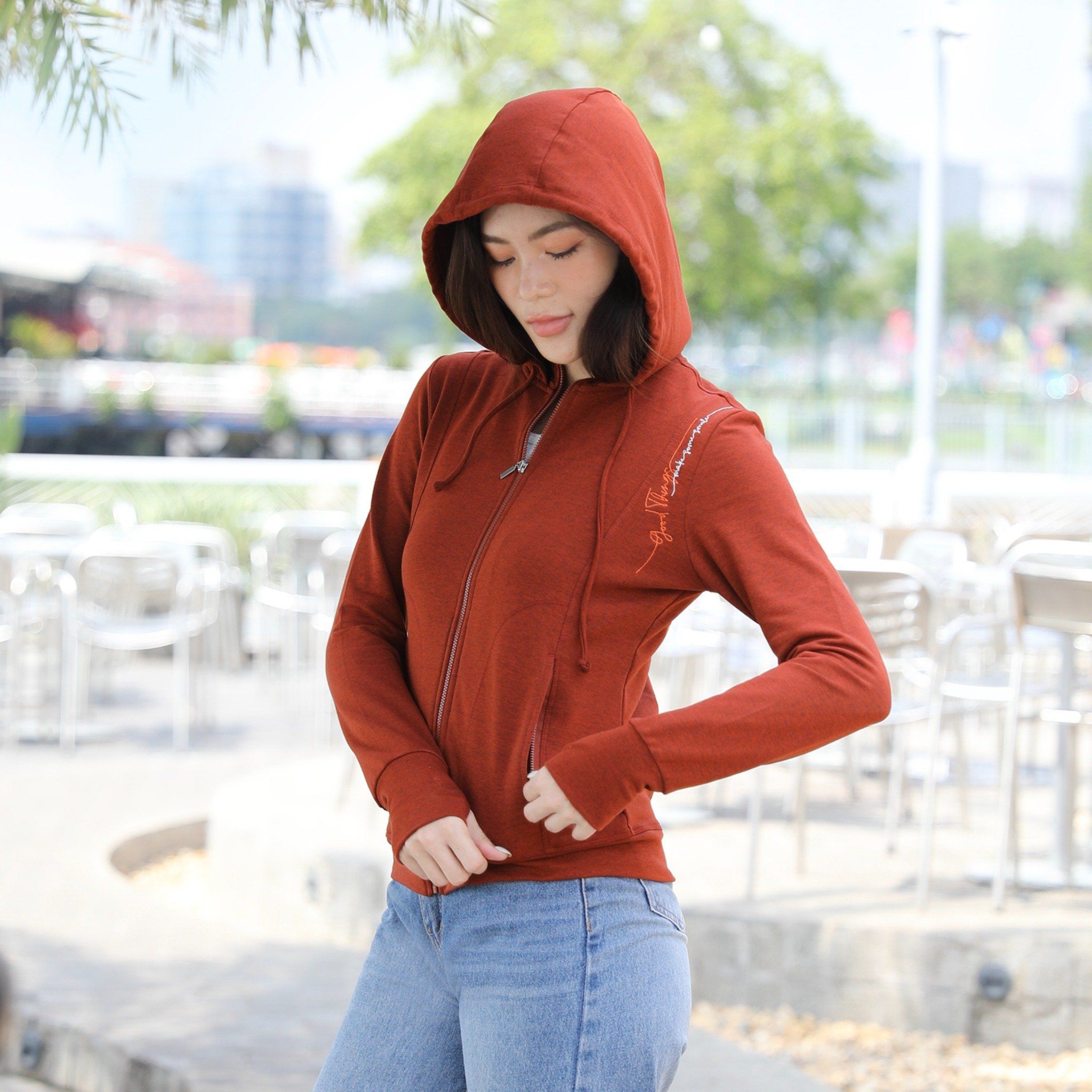 Áo khoác nữ chống nắng, chống UV chất vảy cá cotton cvc mát 401p 1286