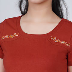Set đồ bộ nữ kiểu quần dài tay ngắn cotton cvc mát 193p 3309