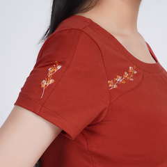 Set đồ bộ nữ kiểu quần dài tay ngắn cotton cvc mát 193p 3309