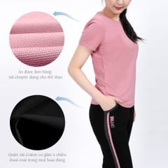 Set đồ bộ nữ kiểu quần dài tay ngắn chất poly cát 313p 3340