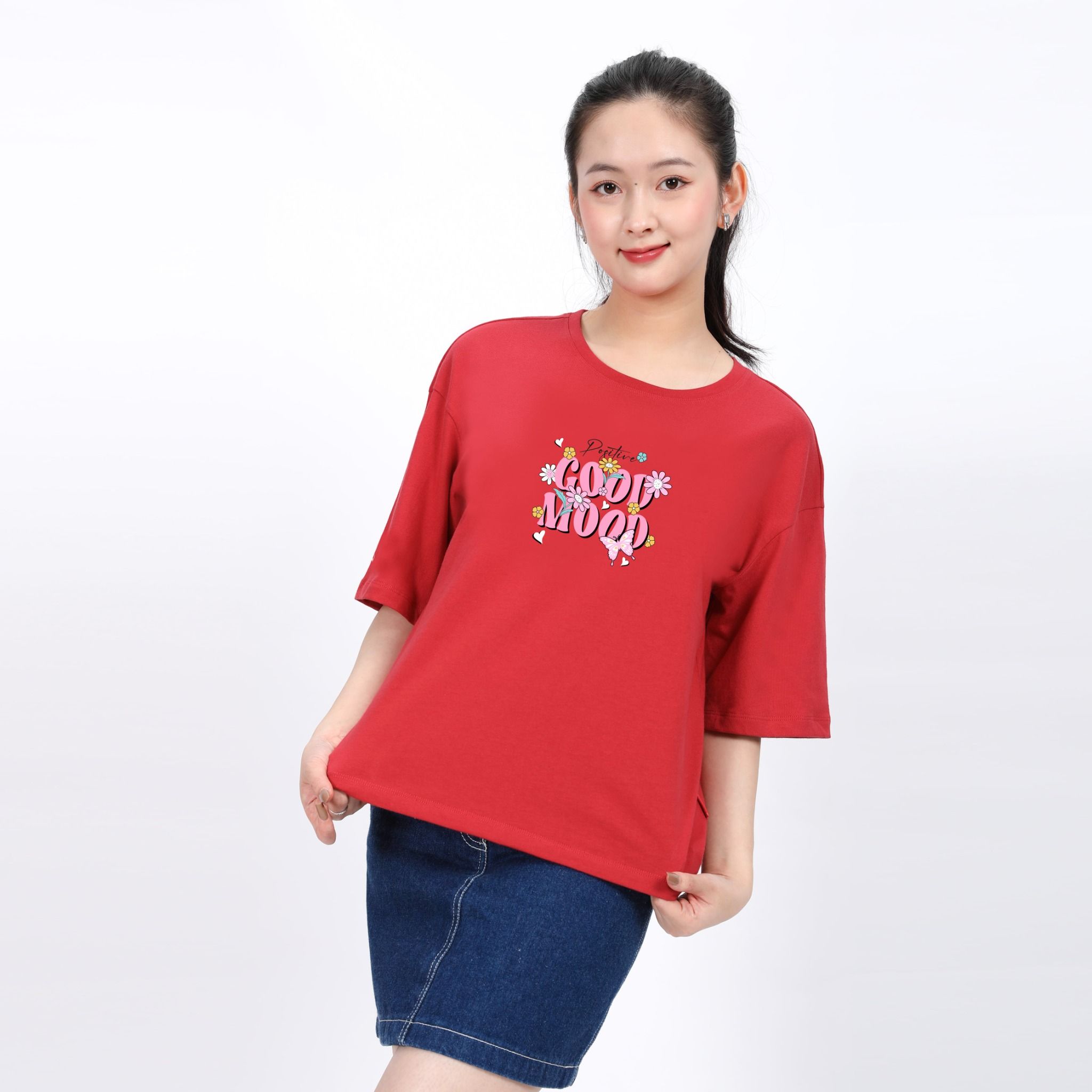 Áo thun nữ tay ngắn chất cotton siêu mát form rộng 020p 0227