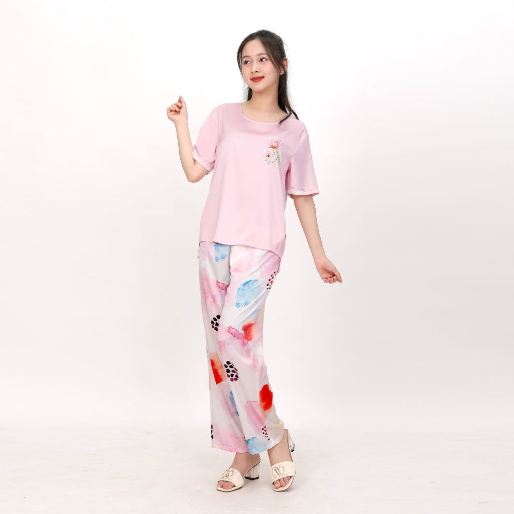 Bộ dài tay ngắn lụa nhung cao cấp 263p 3395