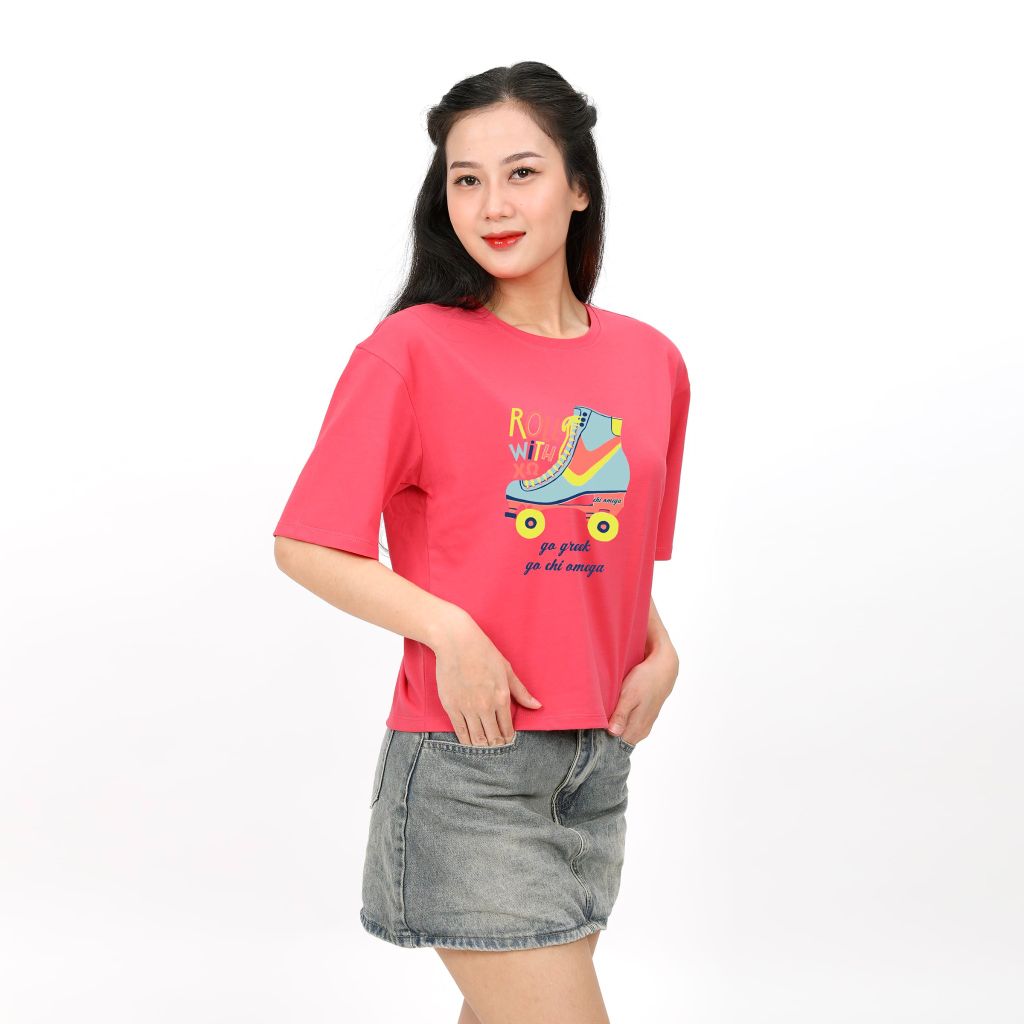 Áo thun nữ form vuông chất liệu Cotton cao cấp 190p 0025