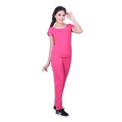 Đồ bộ mặc nhà nữ thể thao kiểu quần dài tay ngắn cotton 023p 1394