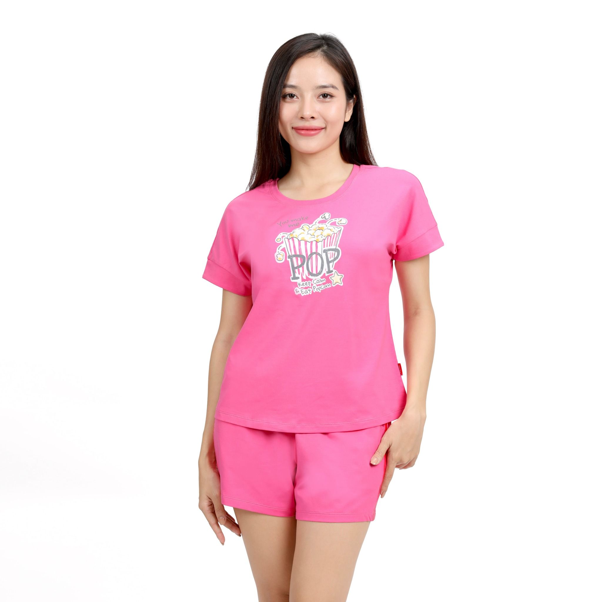 Set đồ bộ nữ kiểu quần đùi tay ngắn chất cotton siêu mát 025p 5181