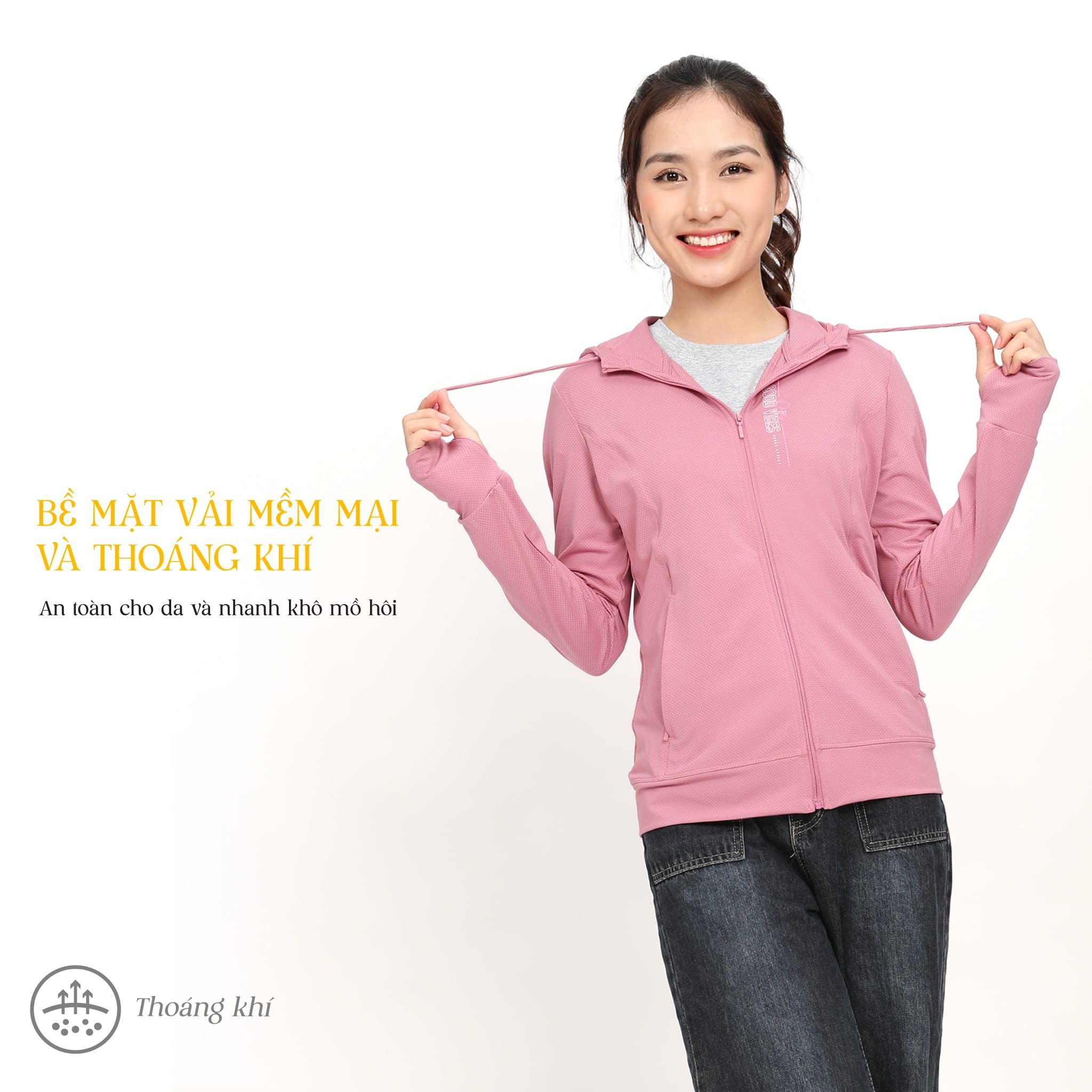 BST Áo khoác nữ chống nắng, chống UV chất poly thái mỏng nhẹ  311p 1277/ 1291