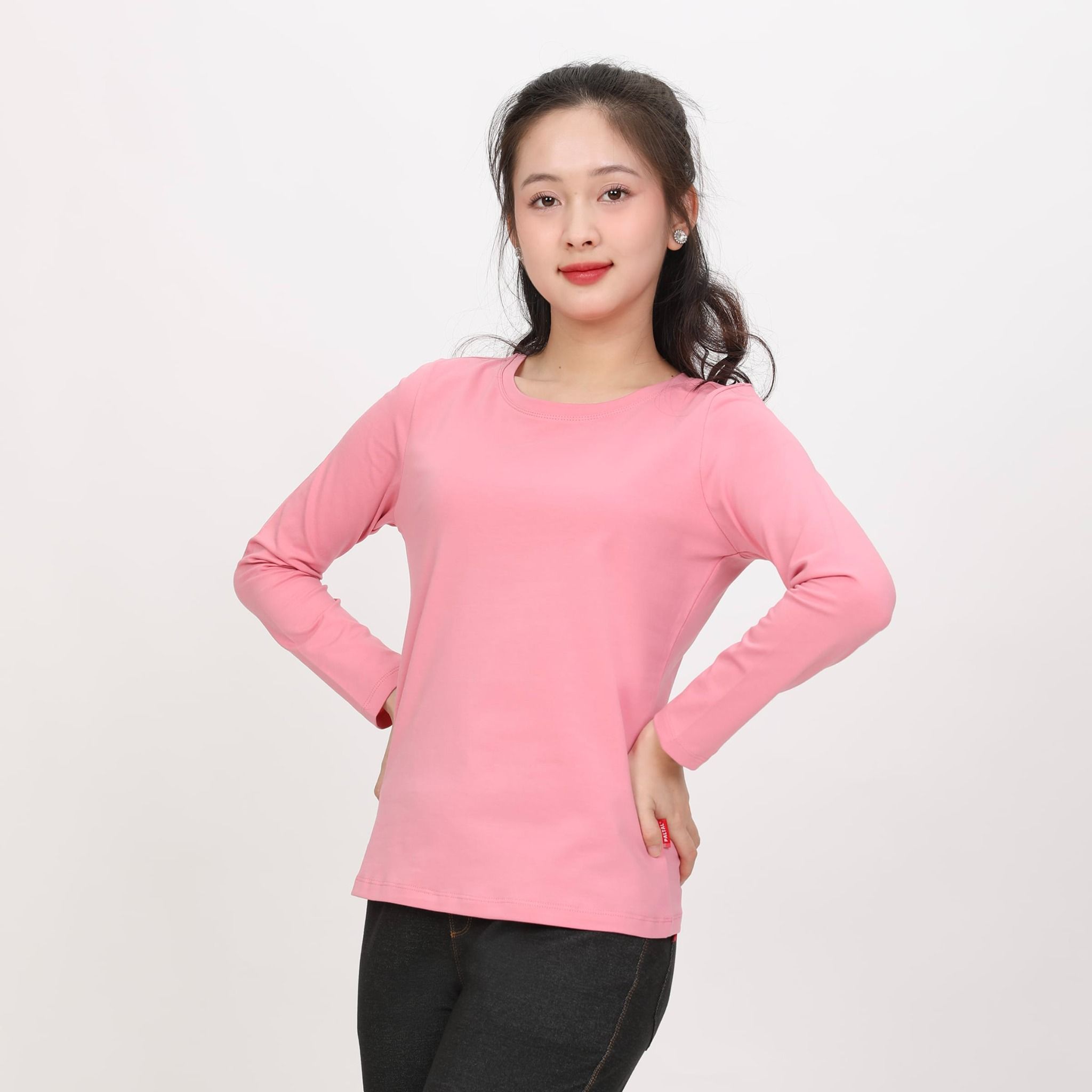 Áo thun nữ tay dài Cổ Tròn chất cotton siêu mát 020p 0263