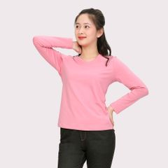 Áo thun nữ tay dài Cổ Tim chất cotton siêu mát 020p 0264