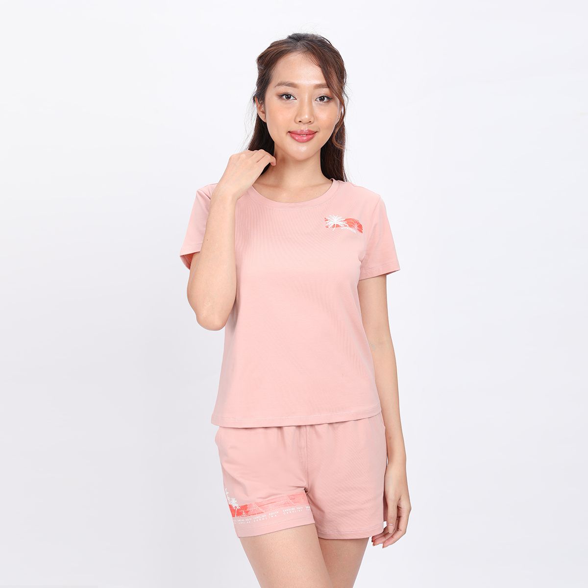 Set đồ bộ nữ kiểu quần đùi tay ngắn chất cotton siêu mát 025p 5107
