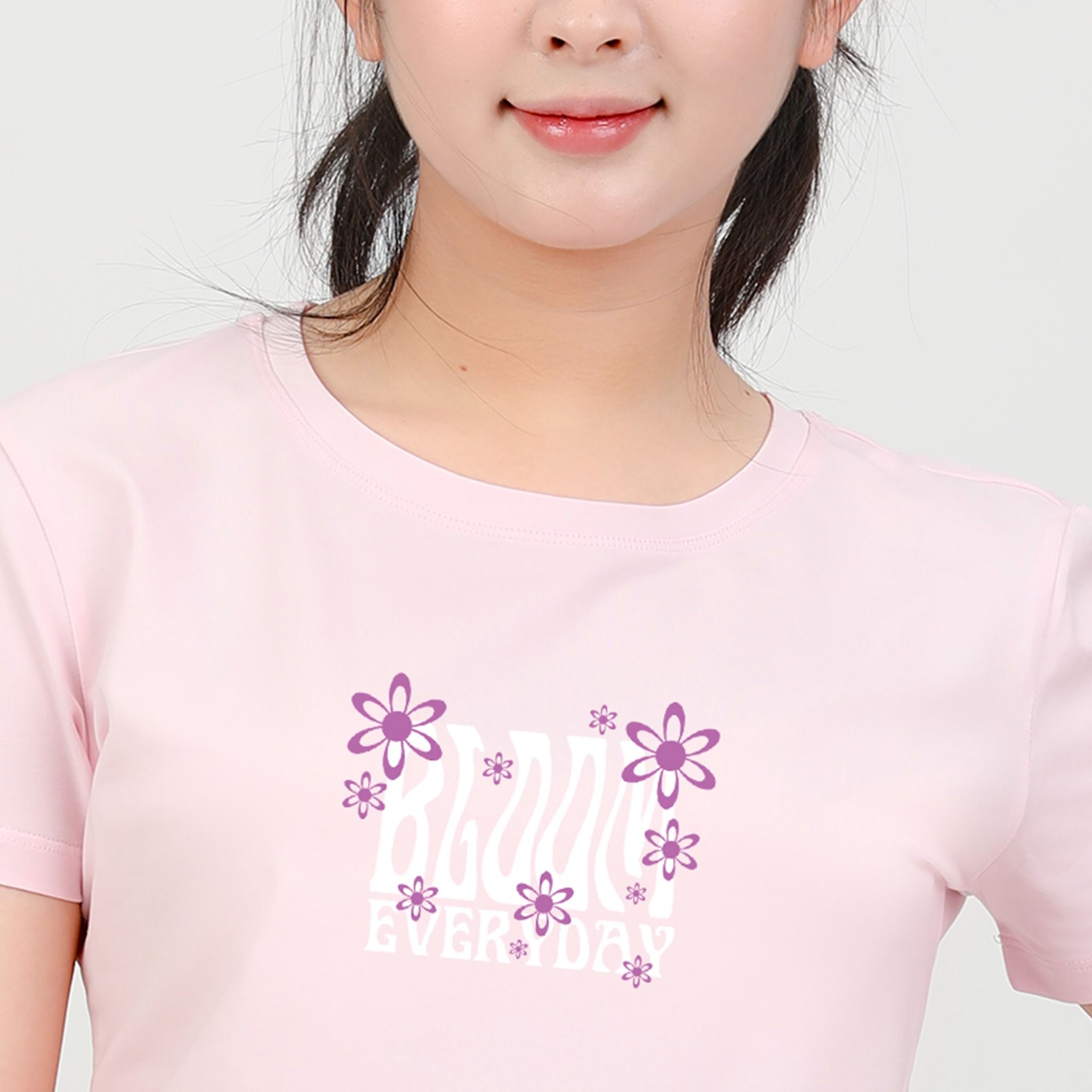 Áo thun nữ tay ngắn Cổ Tròn Form Suông chất cotton siêu mát 020p 0316